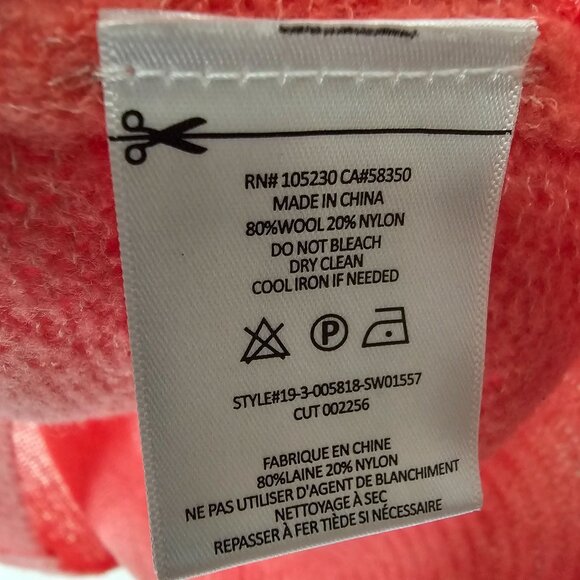 Joie M Sweater Pink Namio Wool Blend Loose Knit Button Office Career Cozy Soft - Picture 4 of 5